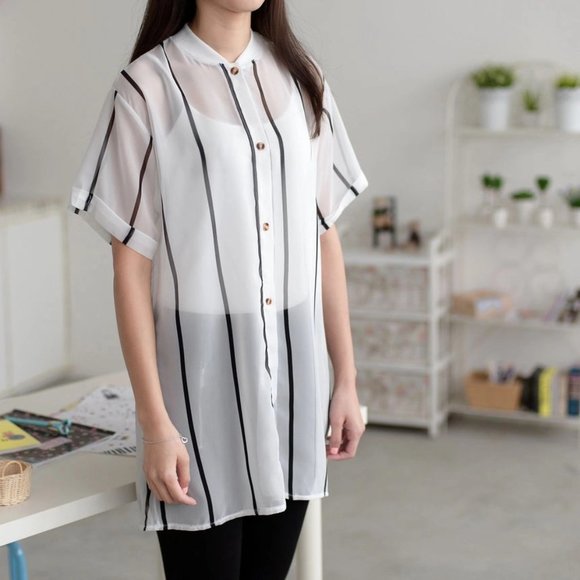 Stripe Long Shirt - Picture 1 of 2